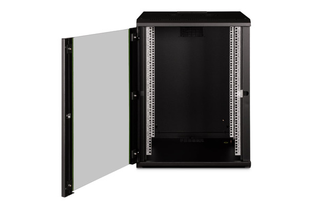 DIGITUS Unique 16U 19" Wall Mounting Network Cabinet, 820 x 600 x 600 mm, Glass Door, Black - DN1916U6/6SW – image 3