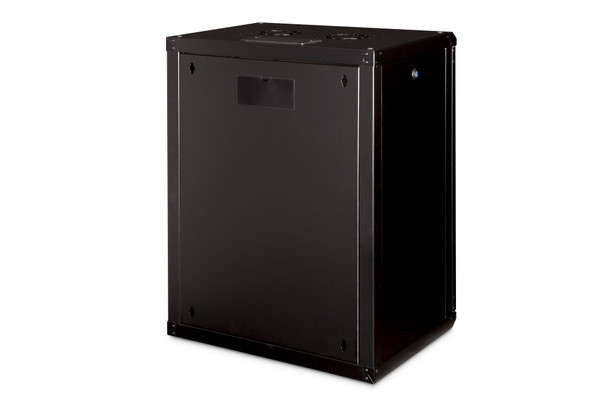 DIGITUS Unique 16U 19" Wall Mounting Network Cabinet, 820 x 600 x 450 mm, Glass Door, Black - DN-1916-U-SW – image 2