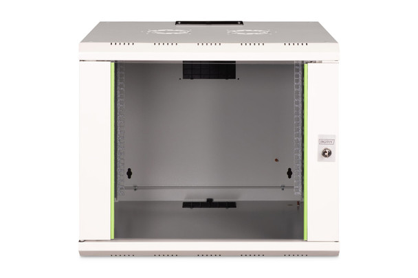 DIGITUS Unique 9U 19" Wall Mounting Network Cabinet, 509 x 600 x 600 mm, Glass Door, 100 kg, Grey - DN-1909U-6/6 – image 3