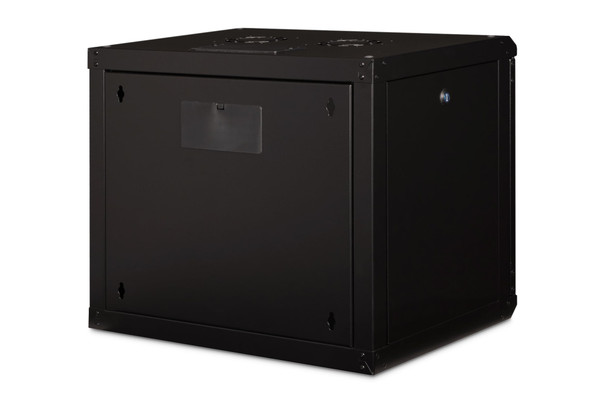 DIGITUS Unique 9U 19" Wall Mounting Network Cabinet, 509 x 600 x 450 mm, Glass Door, 100 kg, Black - DN-1909-U-SW – image 2