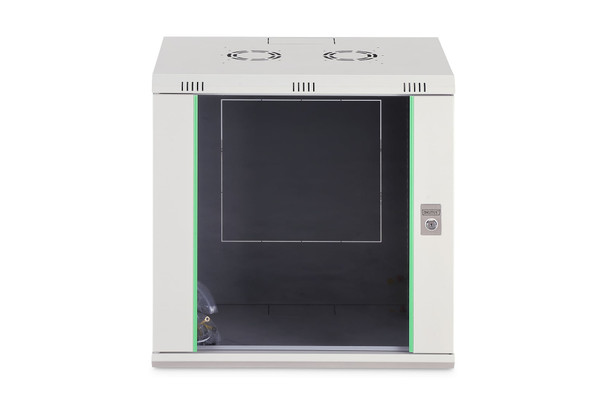 DIGITUS Dynamic Basic 12U 19" Wall Mount Network Cabinet, 607x600x450 mm, Glass Door, 60 kg, Grey - DN-1912-U-EC – image 4