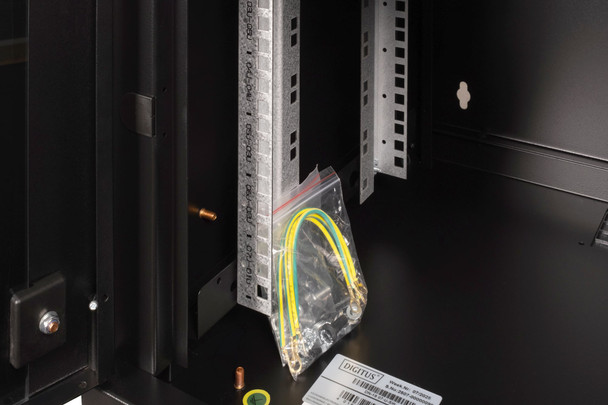 DIGITUS Unique 7U 19" Wall Mount Network Cabinet, 420x600x450 mm, Glass Door, 100 kg, Black - DN-1907-U-SW – image 3