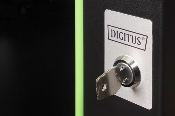 DIGITUS Unique 7U 19" Wall Mount Network Cabinet, 420x600x450 mm, Glass Door, 100 kg, Black - DN-1907-U-SW – image 5