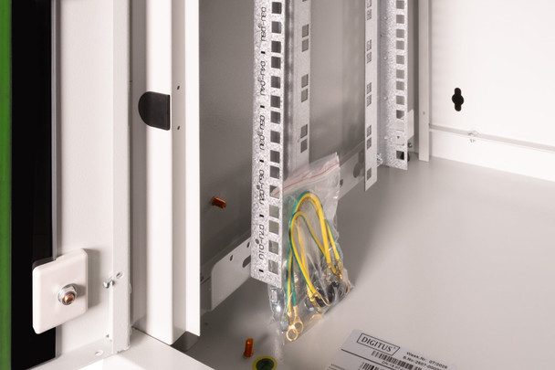 DIGITUS Unique 7U 19" Wall Mount Network Cabinet, 420x600x450 mm, Glass Door, 100 kg, Grey - DN-1907-U – image 4