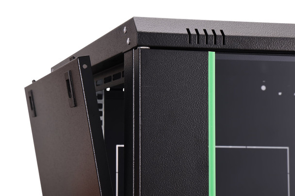 DIGITUS Dynamic Basic 7U 19" Wall Mount Network Cabinet, 385x600x600 mm, Glass Door, 60 kg, Black - DN1907U6/6ECSW – image 4