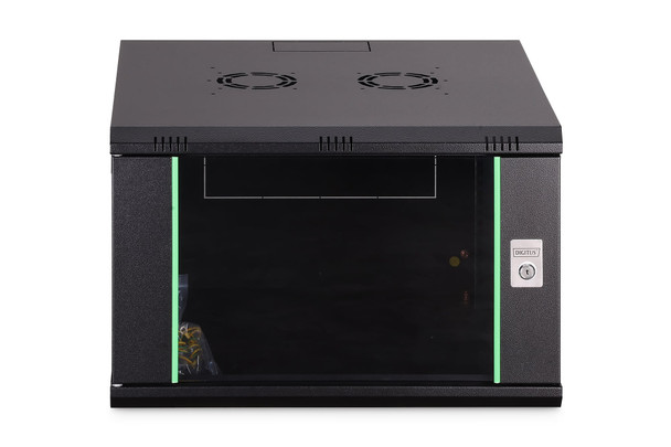 DIGITUS Dynamic Basic 7U 19" Wall Mount Network Cabinet, 385x600x600 mm, Glass Door, 60 kg, Black - DN1907U6/6ECSW – image 6