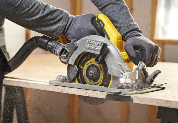 STANLEY FATMAX V20 18V Brushless Cordless Circular Saw, 190 mm Blade, 65 mm Cut Depth, Track Compatible, Bare Tool - SFMCS551B-XJ – image 4