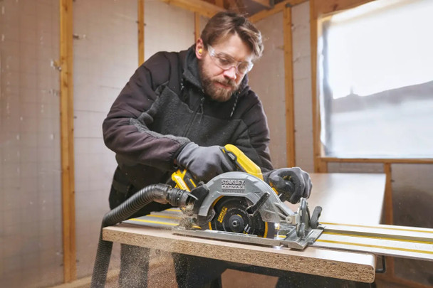 STANLEY FATMAX V20 18V Brushless Cordless Circular Saw, 190 mm Blade, 65 mm Cut Depth, Track Compatible, Bare Tool - SFMCS551B-XJ – image 6