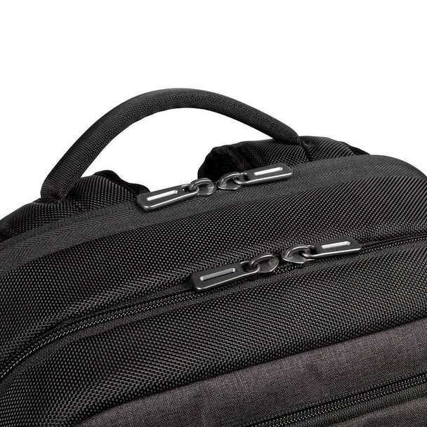 Targus CitySmart Advanced 12.5-15.6" Laptop Backpack, 22L, Multi-Fit Cradle, Trolley Strap, Black/Grey - TSB912GL – image 3