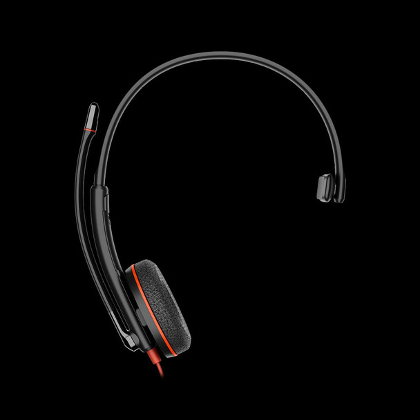 HP Poly Blackwire 3210 Monaural USB-C Headset, USB-C/A Adapter, Noise-Cancelling Mic, Black, Bulk - 8X214A6 – image 4