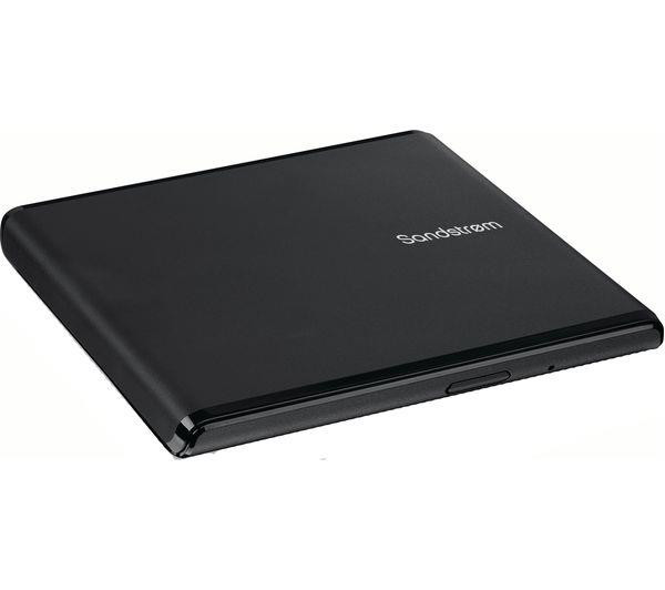 SANDSTROM External DVD Reader/Writer, USB 2.0, Black
