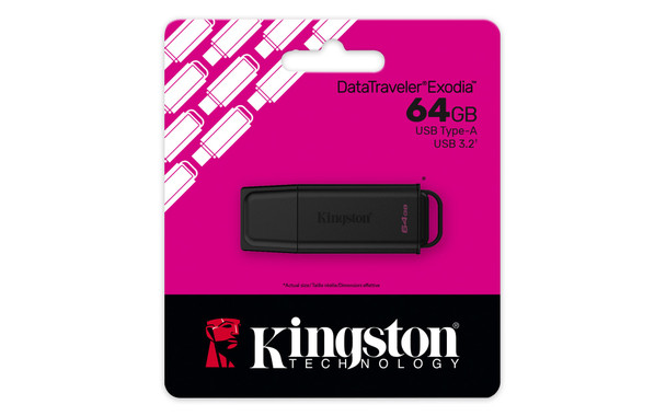 Kingston DataTraveler Exodia DTXG2/64GB USB Flash Drive, 64GB, USB 3.2 Gen 1, Black, Snap-on Cap Design – image 5