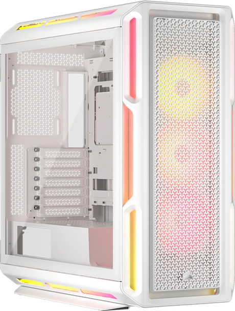 Corsair iCUE LINK 5000T LX RGB Mid-Tower ATX PC Case, 3x 120mm Fans, White - CC-9011299-WW