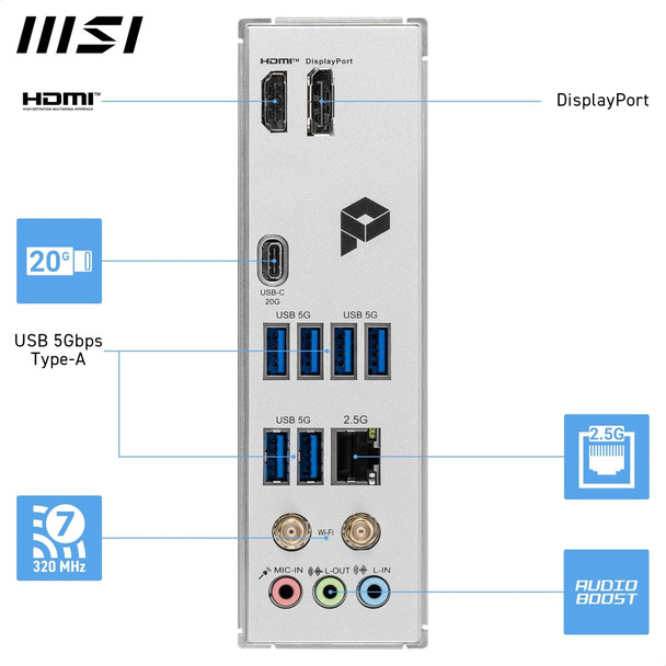 MSI PRO Z890-S WIFI6E ATX Motherboard, LGA 1851, DDR5, PCIe 5.0 - PRO Z890-S WIFI6E – image 6