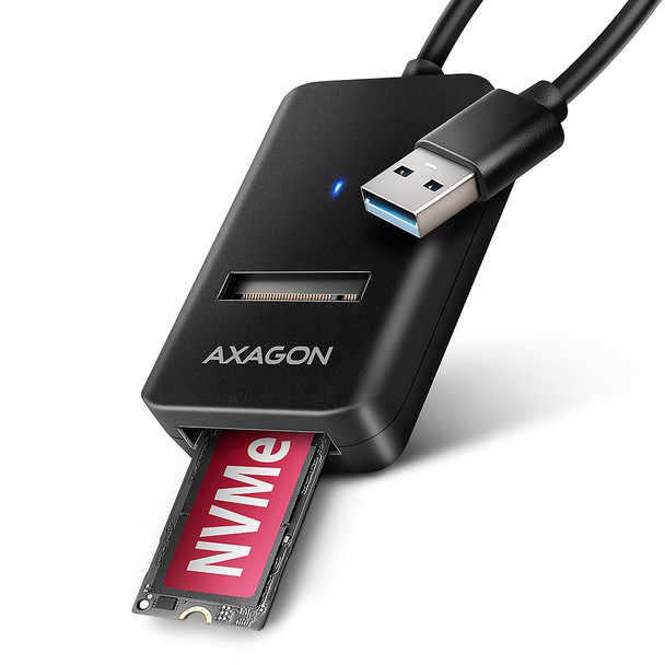 AXAGON M.2 NVMe and SATA SSD USB-A Data Transfer Adapter 10Gbps - ADM2-AM