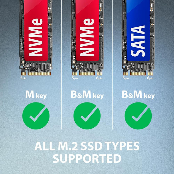 AXAGON M.2 NVMe and SATA SSD USB-A Data Transfer Adapter 10Gbps - ADM2-AM – image 6