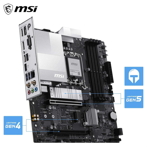 MSI PRO B860M-P WIFI6E Intel B860 Micro-ATX Motherboard LGA 1851 DDR5 - PRO B860M-P WIFI6E – image 5