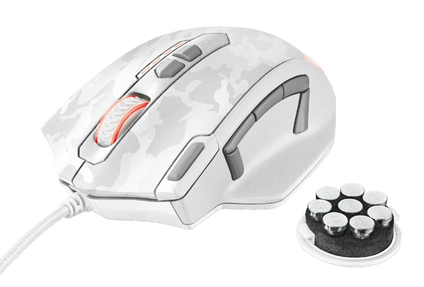 Trust Gaming GXT 155W, 11 Buttons, Wired Gaming Mouse - White Camoflage