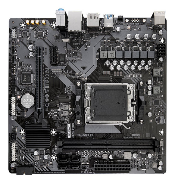 GIGABYTE A620M H M-ATX Motherboard, Socket AM5, DDR5, PCIe 4.0 - A620M H – image 4