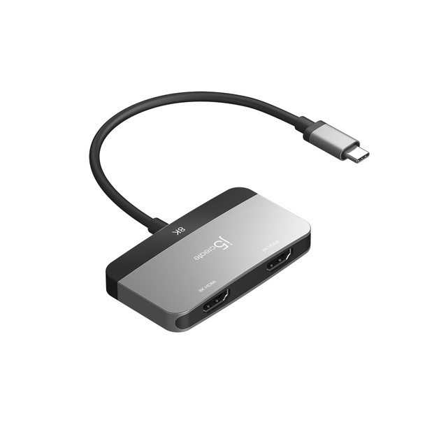 j5create JCA465 USB-C to Dual HDMI Adapter, Single 8K 60Hz, Dual 4K 60Hz, HDMI 2.1 - JCA465-N – image 3