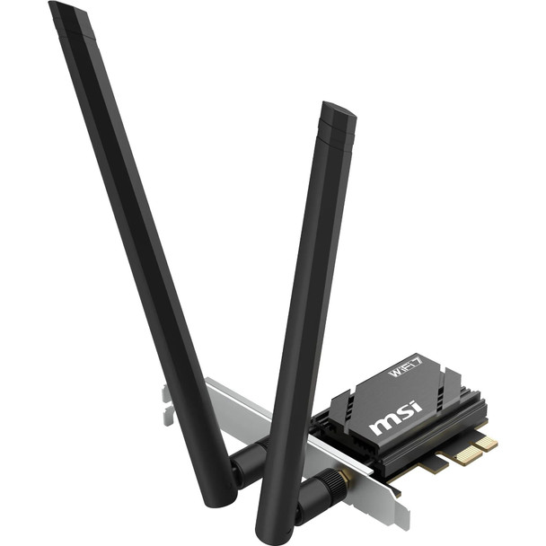 MSI Herald BE6500 Wi-Fi 7 PCIe Card, Tri-Band, Bluetooth 5.4 - HERALD BE6500 WIFI 7 PCIE CARD