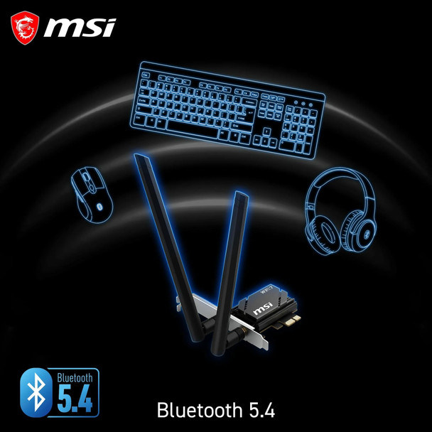 MSI Herald BE6500 Wi-Fi 7 PCIe Card, Tri-Band, Bluetooth 5.4 - HERALD BE6500 WIFI 7 PCIE CARD – image 5