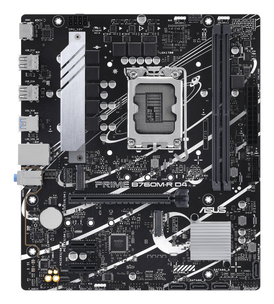 ASUS PRIME B760M-R D4 Intel B760 Micro ATX Motherboard LGA 1700 DDR4 - 90MB1HA0-M0EAY0 – image 2