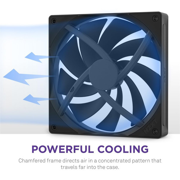 NZXT F140Q 140mm PWM PC Case Fan, 102.9 CFM, 1500 RPM, Black - RF-Q14SF-B2 – image 4