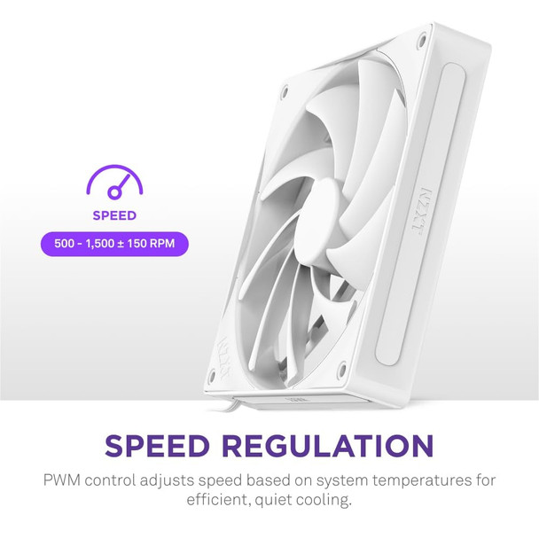 NZXT F140Q PC Case Fan, 140mm, 102.9 CFM, PWM, White - RF-Q14SF-W2 – image 6