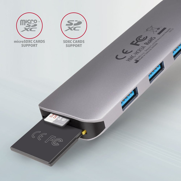AXAGON HMC-HCR3A USB-C Multiport Hub 3x USB-A HDMI SD Reader - HMC-HCR3A – image 3