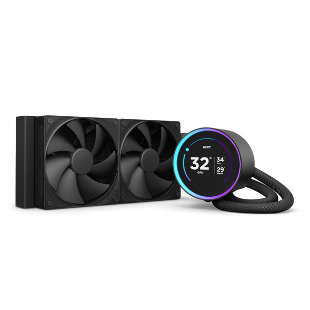 NZXT Kraken Elite 240 Liquid CPU Cooler, 240mm Radiator, 2.72" IPS LCD, Black - RL-KN24E-B2 – image 4