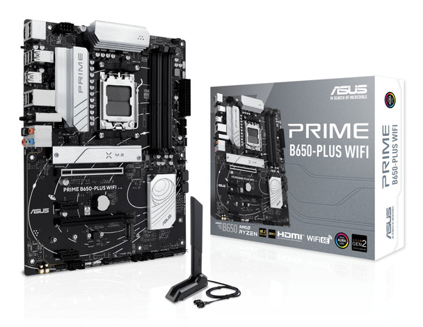 ASUS PRIME B650-PLUS WIFI AMD AM5 ATX Motherboard, DDR5, Wi-Fi 6E - 90MB1KP0-M0EAY0
