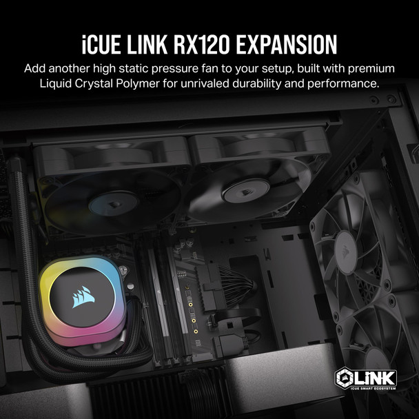 Corsair iCUE LINK RX120 120mm PWM Case Fan, 2100 RPM, 74.2 CFM - CO-9051009-WW – image 2