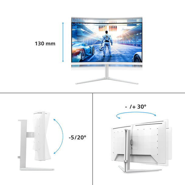 Philips Evnia 5000 31.5" QHD 180Hz Fast VA Curved Gaming Monitor - 32M2C5501/00 – image 3