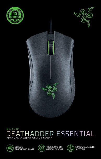 Razer DeathAdder Essential Wired Gaming Mouse, 6400 DPI, 5 Buttons, Black - RZ01-03850100-R3M1 – image 7
