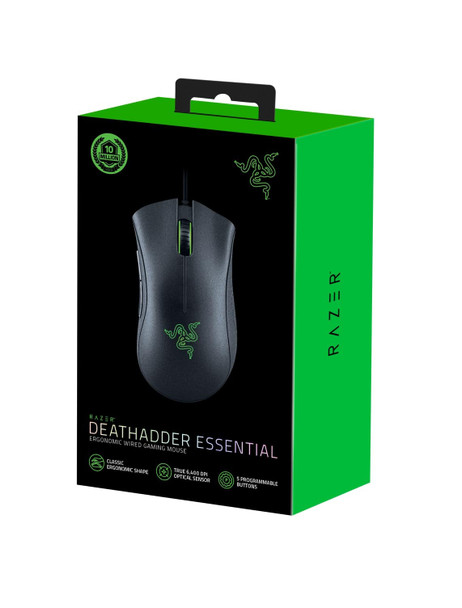 Razer DeathAdder Essential Wired Gaming Mouse, 6400 DPI, 5 Buttons, Black - RZ01-03850100-R3M1 – image 8