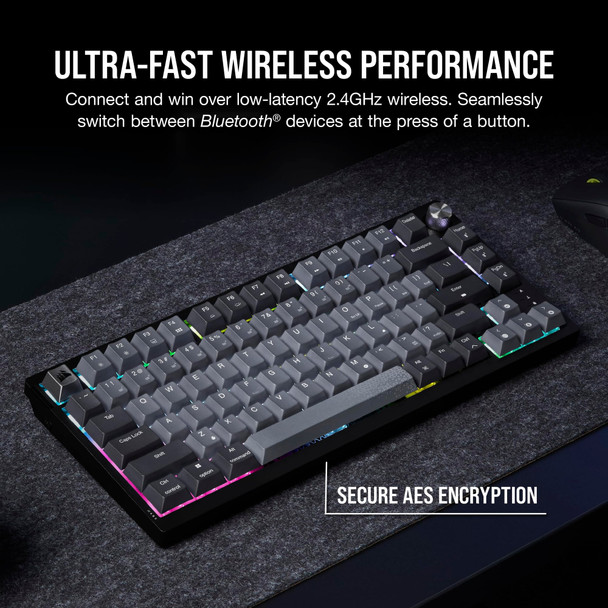 CORSAIR K65 PLUS Wireless 75% Mechanical Gaming Keyboard, MLX Red, UK Layout - CH-91D401L-UK – image 5