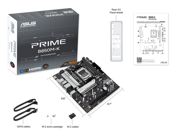 ASUS PRIME B850M-K AMD B850 AM5 DDR5 Micro ATX Motherboard - 90MB1LV0-M0EAY0 – image 10