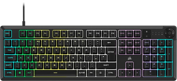 Corsair K55 Core RGB Wired Membrane Gaming Keyboard, UK Layout - CH-9226C65-UK