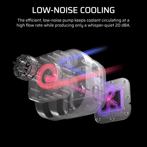 Corsair Nautilus 240 RS ARGB 240mm Liquid CPU Cooler, 2x 120mm Fans, White - CW-9060094-WW – image 7