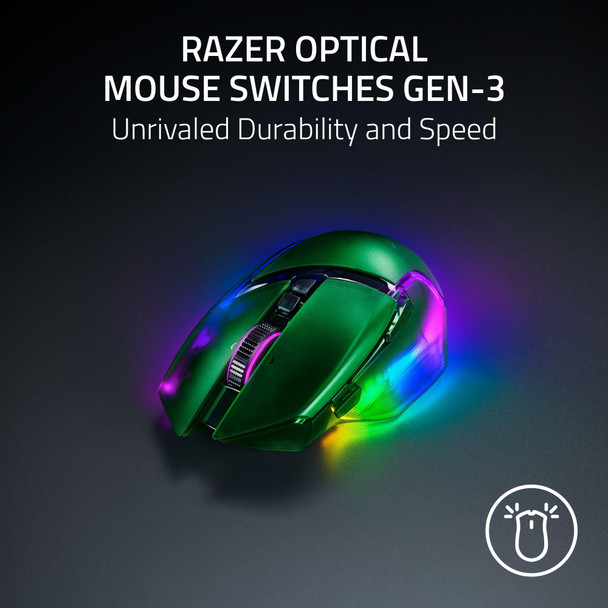Razer Basilisk V3 Pro 35K Wireless Gaming Mouse, 35000 DPI, Phantom Green - RZ01-05240300-R3G1 – image 7