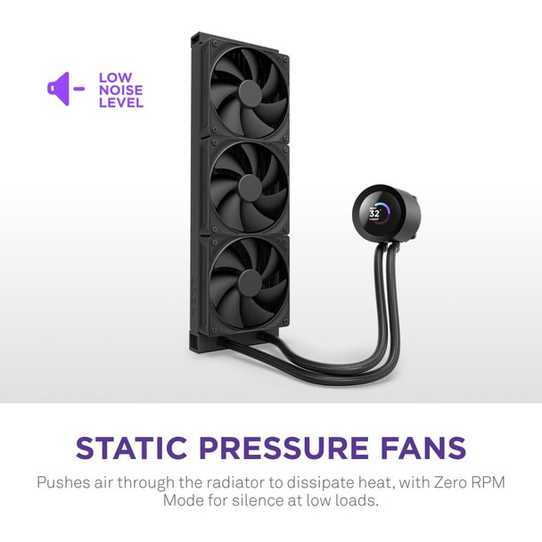 NZXT Kraken Plus 360 360mm AIO Liquid CPU Cooler with LCD, Black - RL-KN360-B2 – image 6