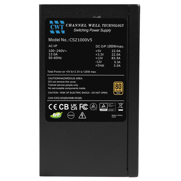 VORTEX 1000W Fully Modular ATX 3.0 80 Plus Gold PCIe 5.0 Power Supply - CSZ1000V5 – image 5