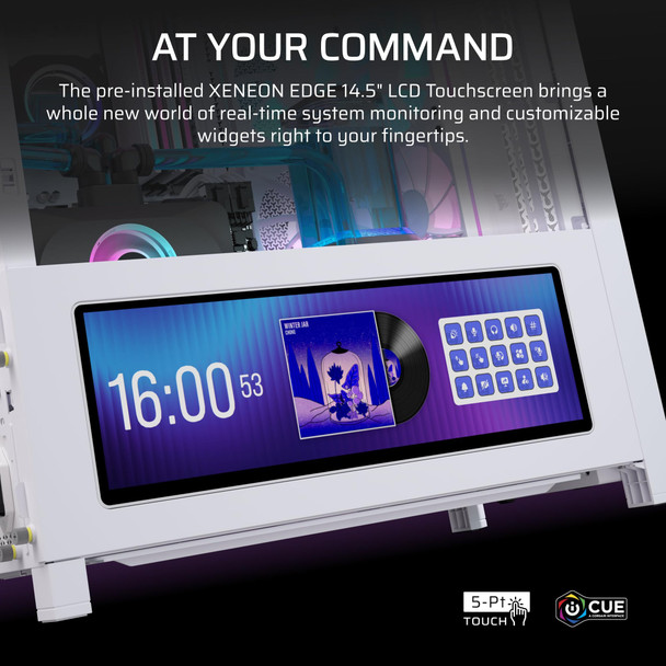 Corsair Frame 4000D LCD RS ARGB Mid-Tower ATX PC Case White, 14.5" LCD - CC-9011327-WW – image 3