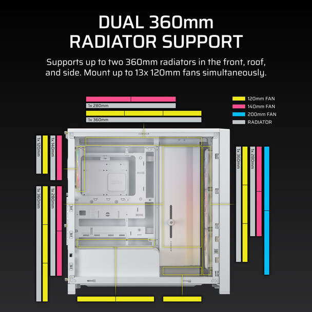 Corsair Frame 4000D LCD RS ARGB Mid-Tower ATX PC Case White, 14.5" LCD - CC-9011327-WW – image 6
