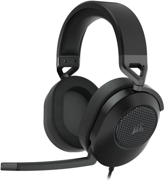 Corsair HS65 Surround Wired Gaming Headset, 50mm Drivers, 7.1 Surround, Carbon - CA-9011270-EU