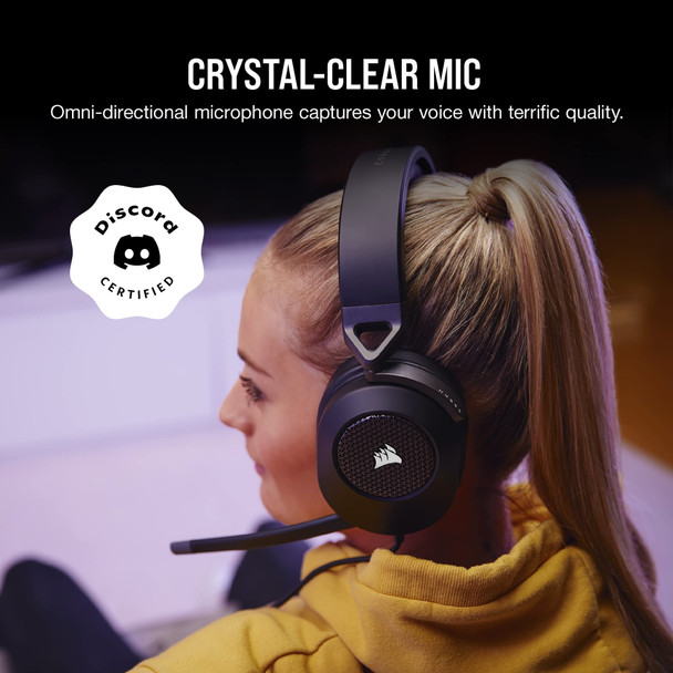 Corsair HS65 Surround Wired Gaming Headset, 50mm Drivers, 7.1 Surround, Carbon - CA-9011270-EU – image 4
