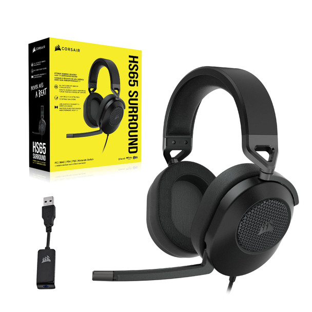 Corsair HS65 Surround Wired Gaming Headset, 50mm Drivers, 7.1 Surround, Carbon - CA-9011270-EU – image 8