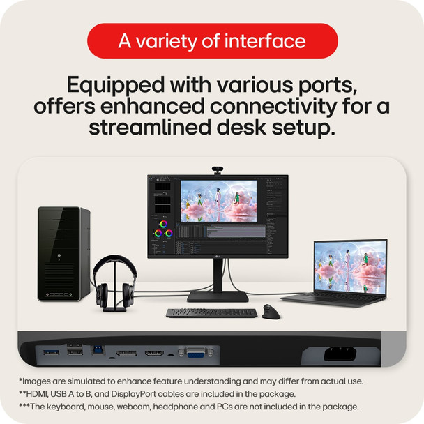 LG 24BA450-B 23.8" Full HD 100Hz IPS Monitor - 24BA450-B.AEKQ – image 6