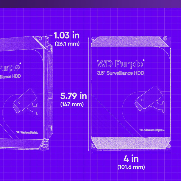Western Digital WD Purple 2TB 3.5" Surveillance Hard Drive, 64MB - WD23PURZ – image 3